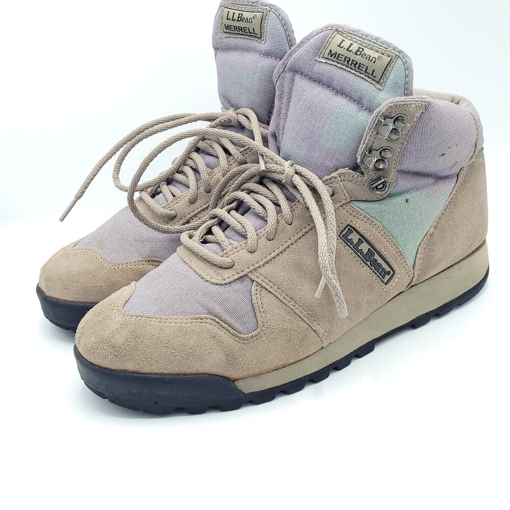 Vintage LL Bean Merrell Lace Up Hiking Boots  men's 11.5 wide